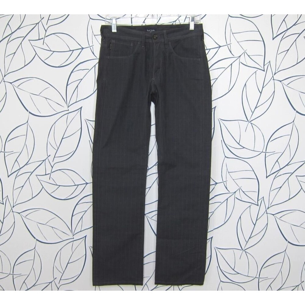 Paul Smith Jeans Mens Trousers Casual Grey Check Button Fly Lightweight Size 29